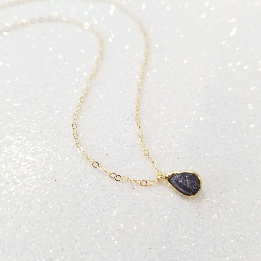 14k gold fill chain with cubic zirconia pendant - Picture 5 of 6